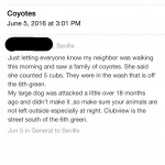 COYOTES ARE A REAL RISK!